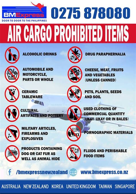 air nz prohibited items.